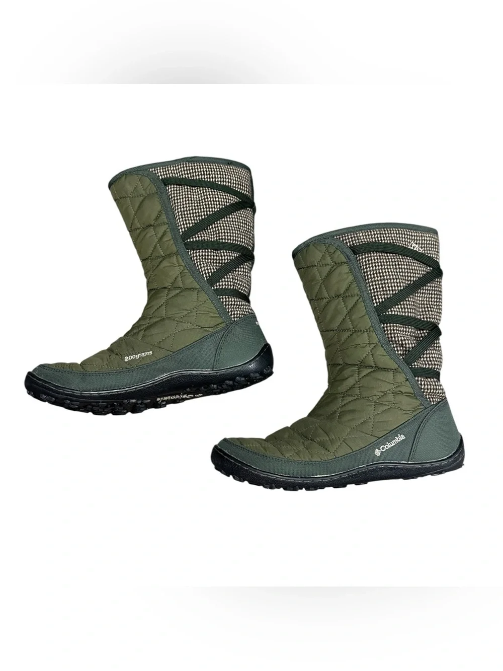 Columbia Minx Mid II Omni-Heat Waterproof Winter Boots Women’s Size 8 Green 200g